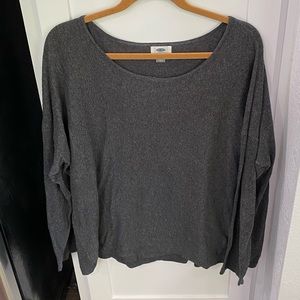 Old Navy Gray Long Sleeve Basic Top